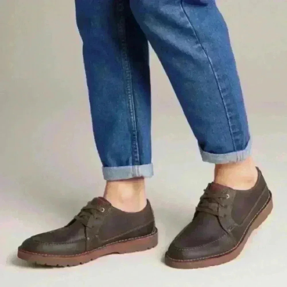 Clarks chocolate brown Men’s vargo vibe oxfords sz 10m